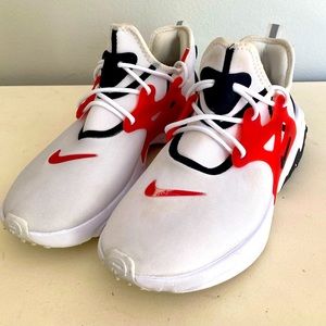 *RARE* M-8.5 W-10 Nike Presto React White/Red/Black Running Shoes CU4898-100